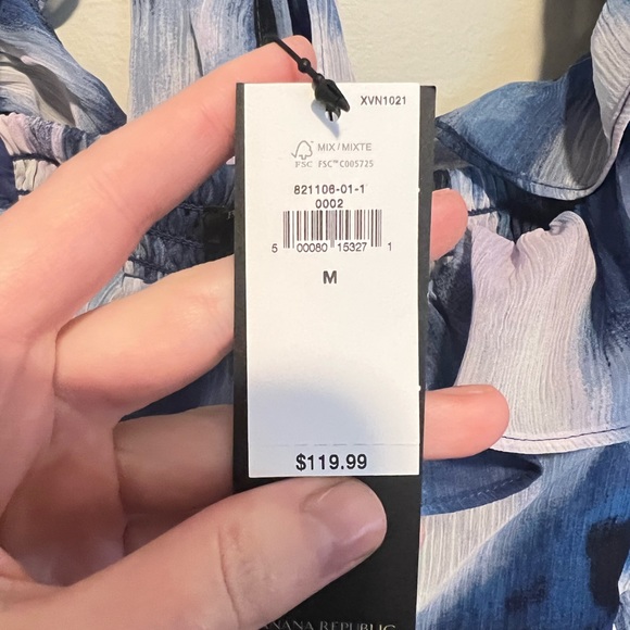 NWT Banana Republic Deep Water Empire Waist Maxi Dress Sz Medium - Picture 5 of 13